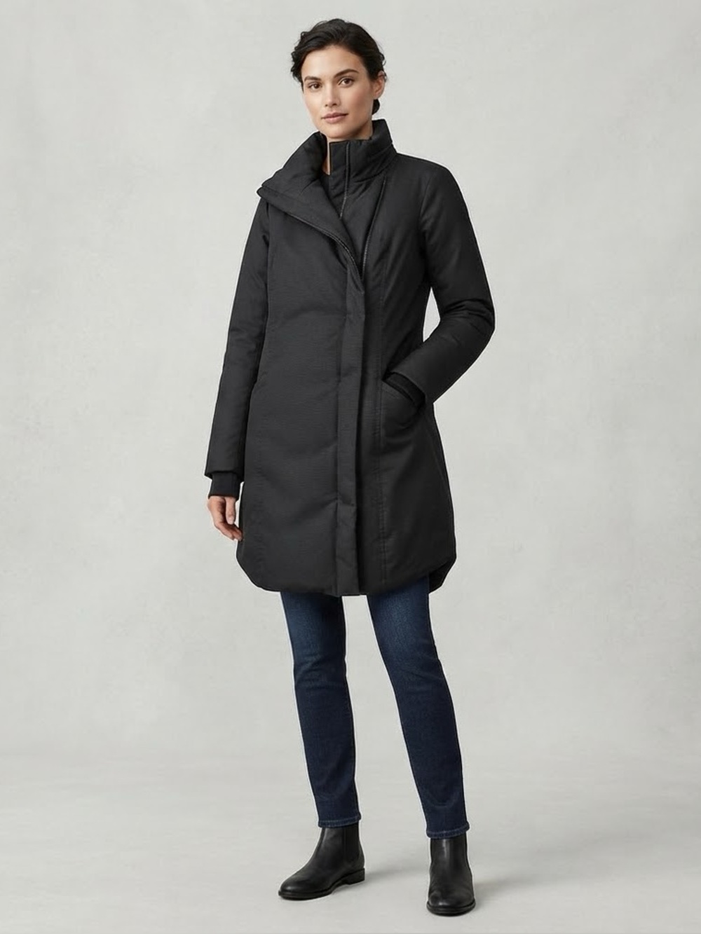 ARITZIA Babaton The Group Acubi Bowerman Puffer Coat Black Goose Down M